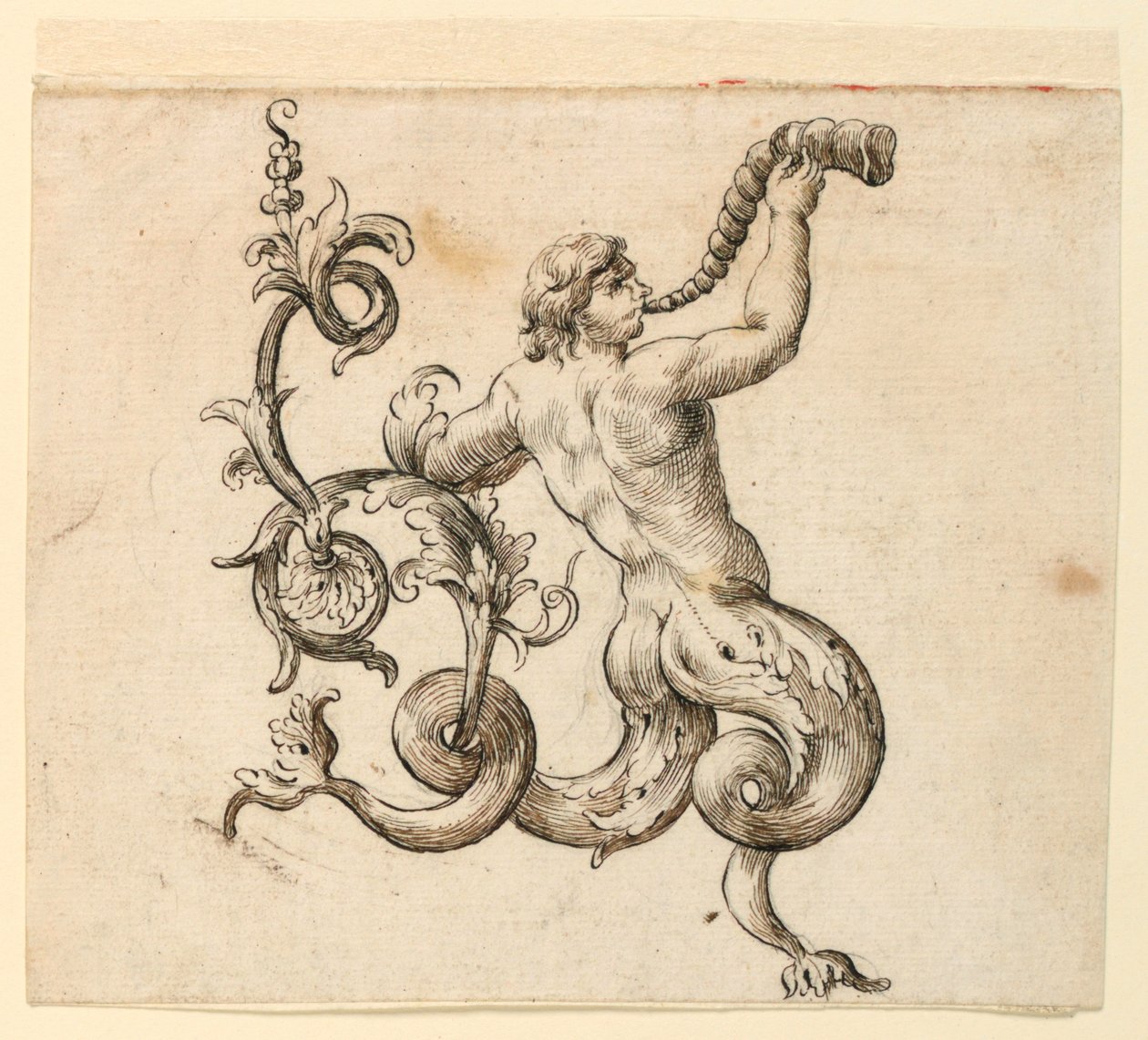 Projectfragment van een ornament door Unknown artist