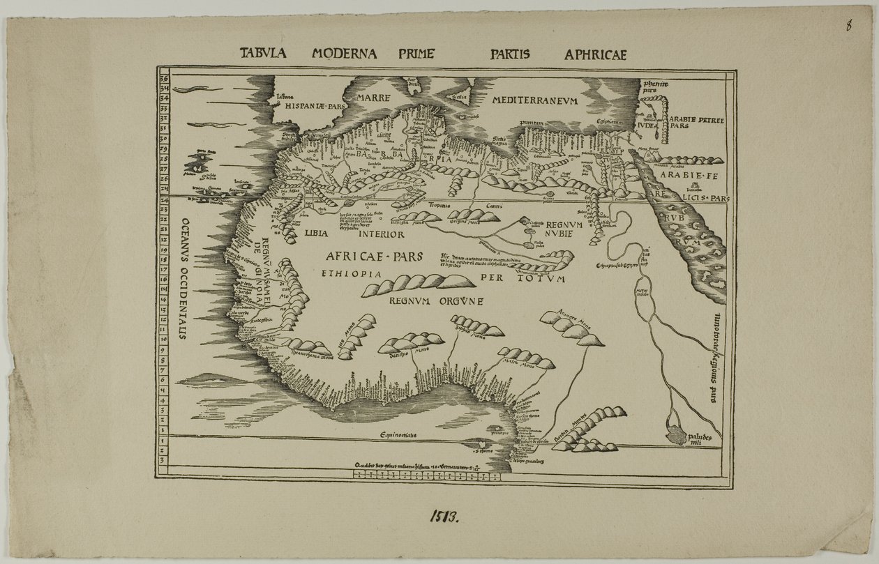 Tabula Moderna Prime Partis Aphricae door Unknown artist