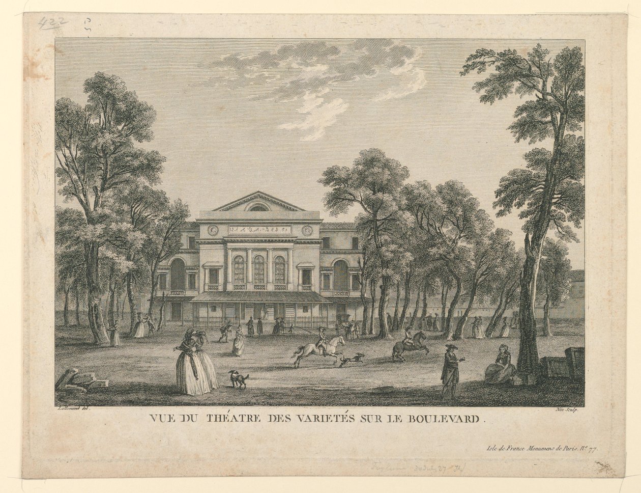 Théâtre des Variétés in Parijs door Unknown artist