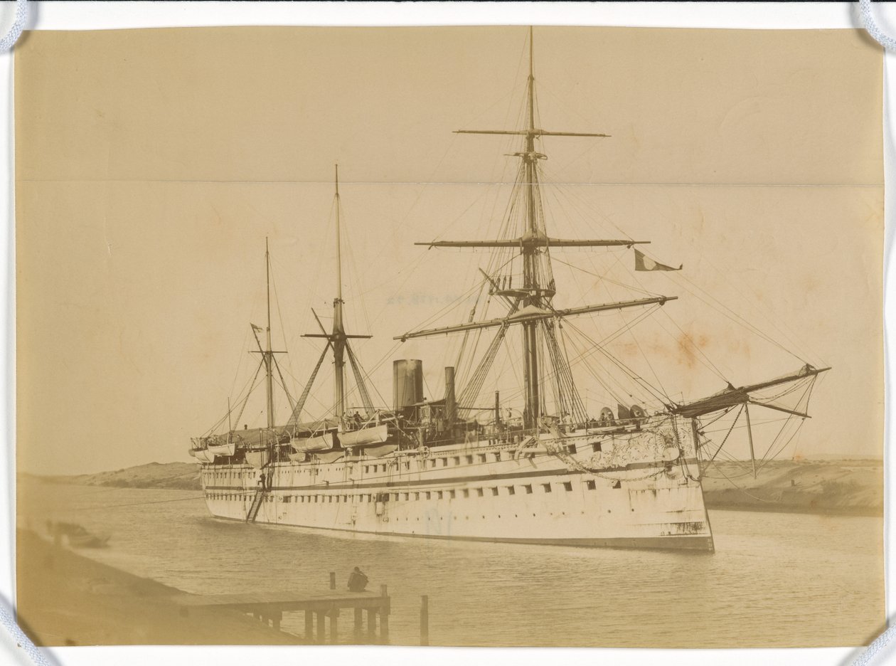 [Zicht op een schip]. door Unknown artist