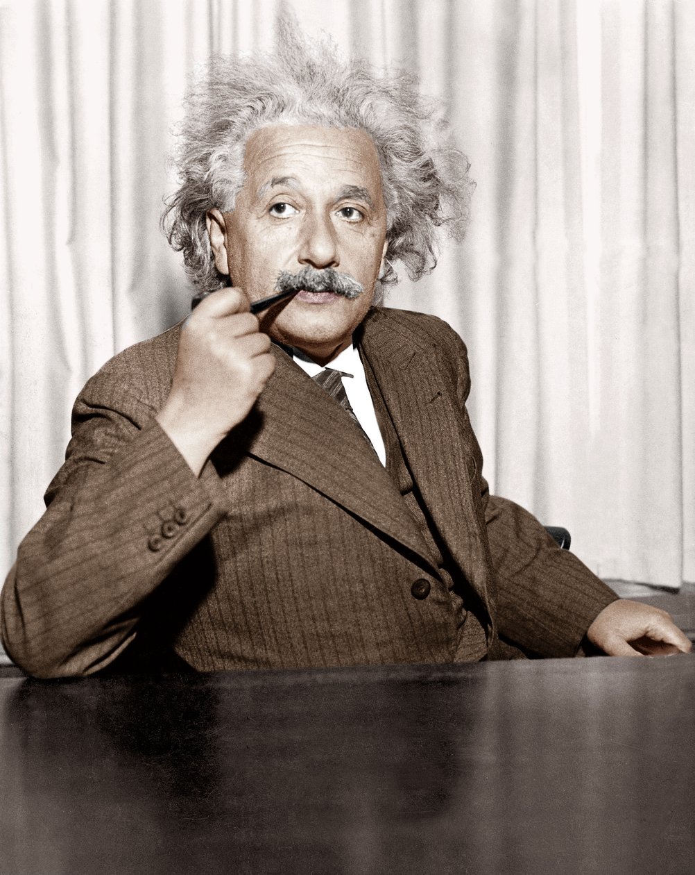 Albert Einstein in Princeton, VS door Unknown photographer
