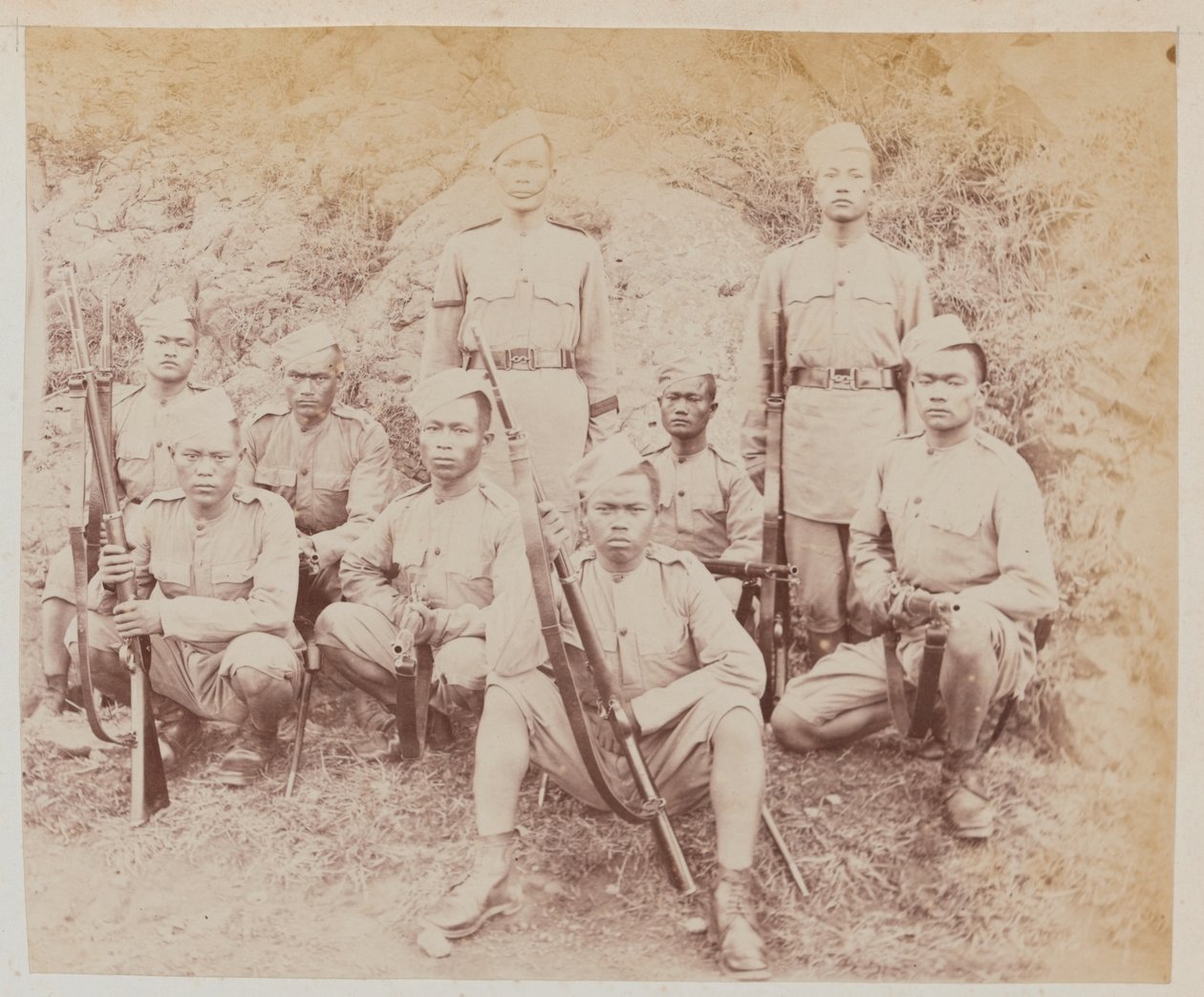 Detachement van het 4e Goorkha Regiment door Unknown photographer