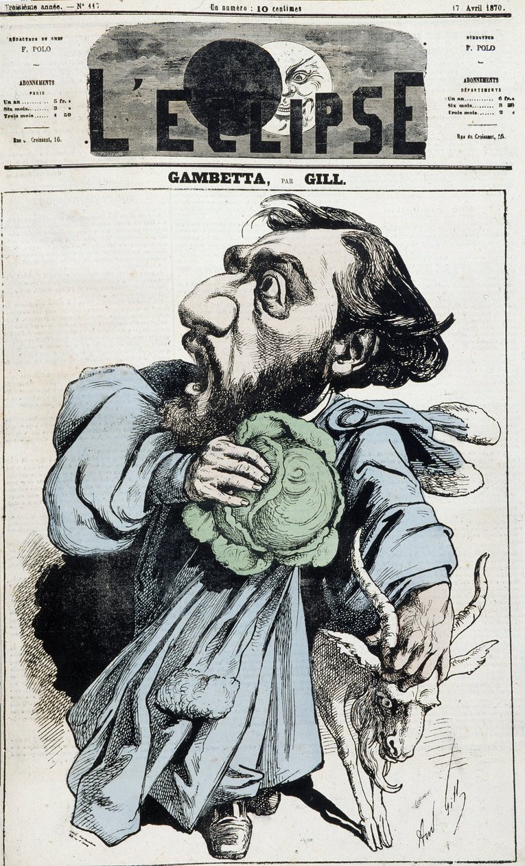 Léon Gambetta in 1882 door Unknown photographer