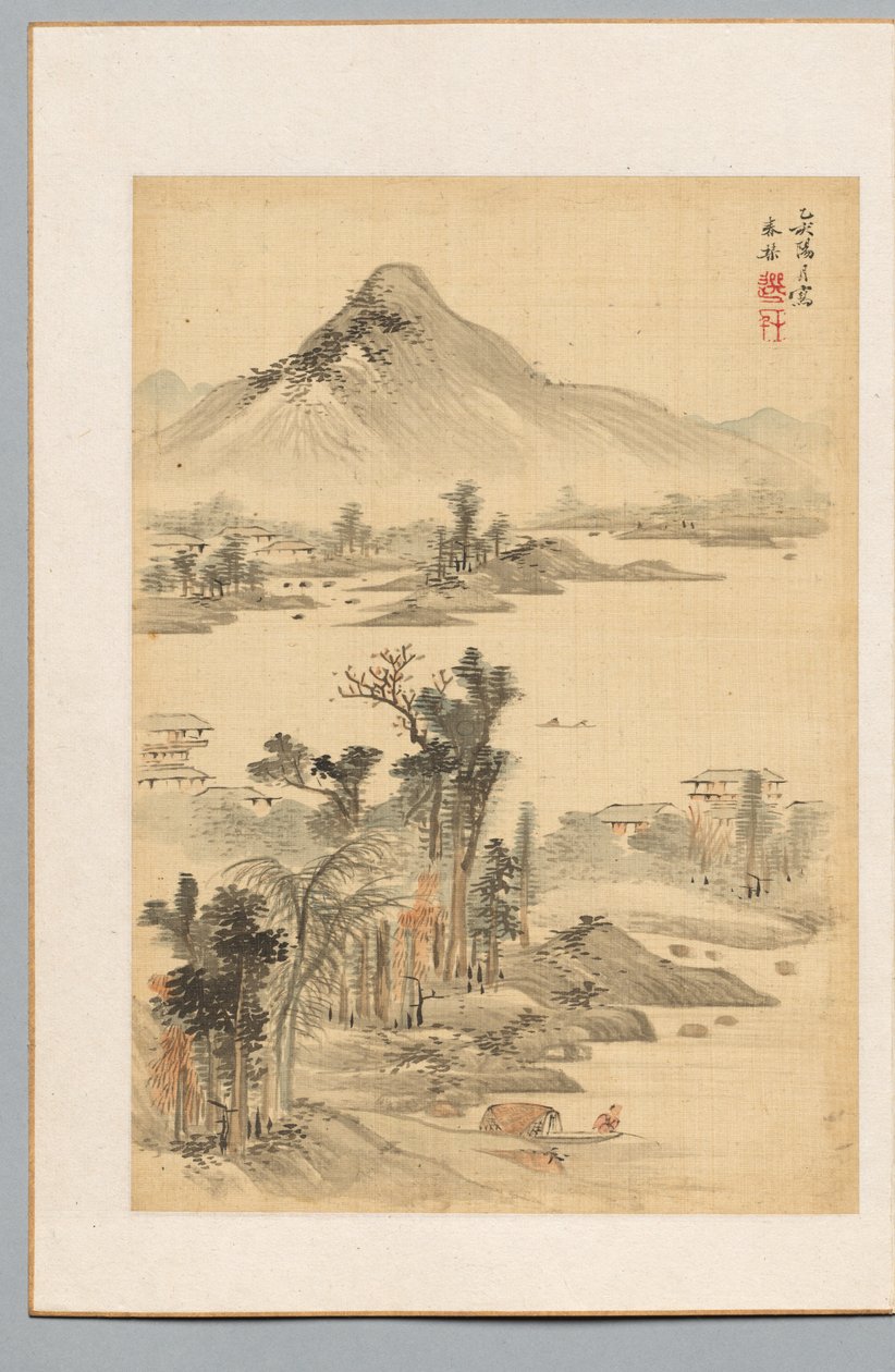 Landschap, 1815 door Uragami Shunkin