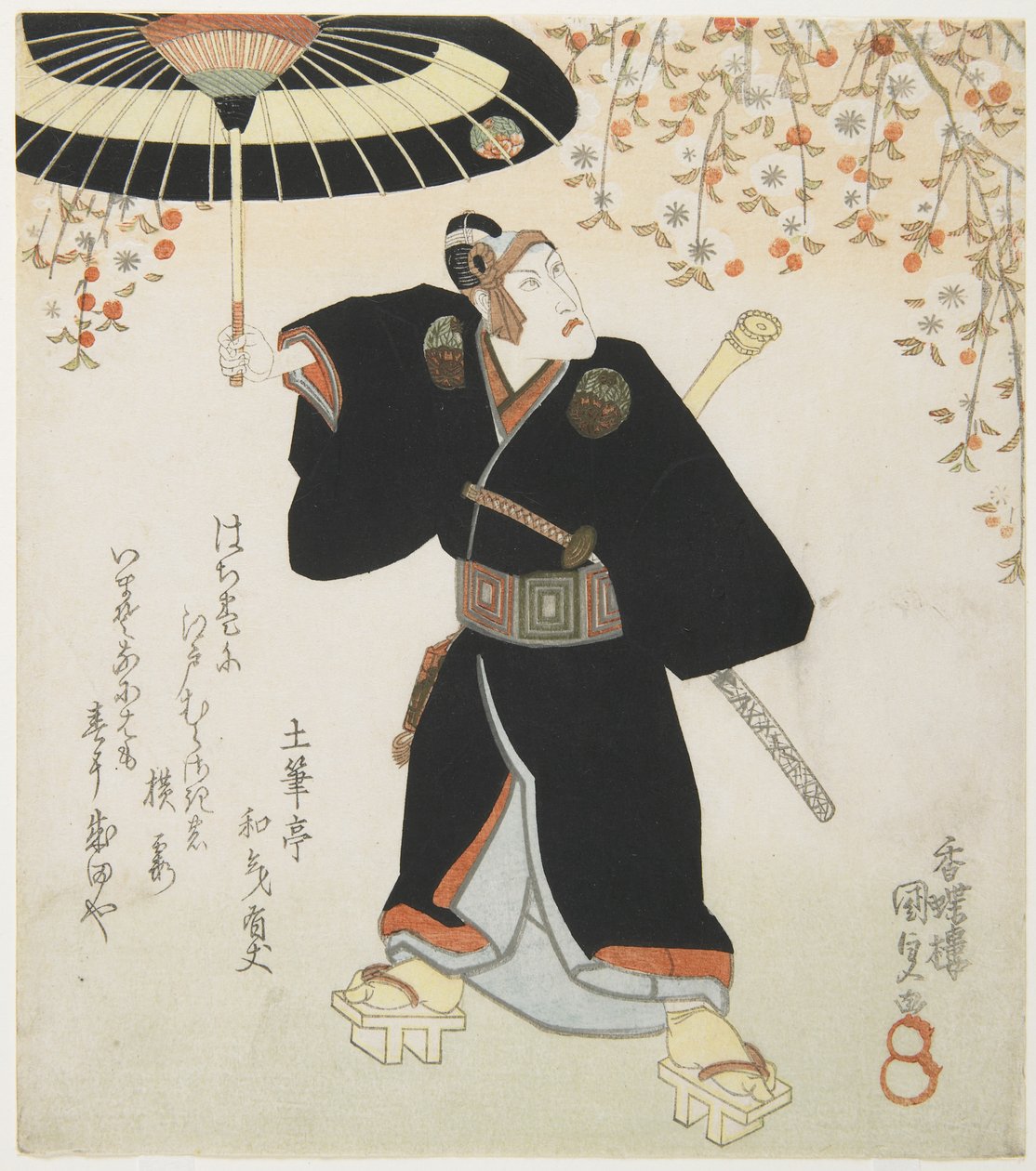 (Acteur Ichikawa Danjuro VII als Sukeroku), begin 19e-midden 19e eeuw door Utagawa Kunisada