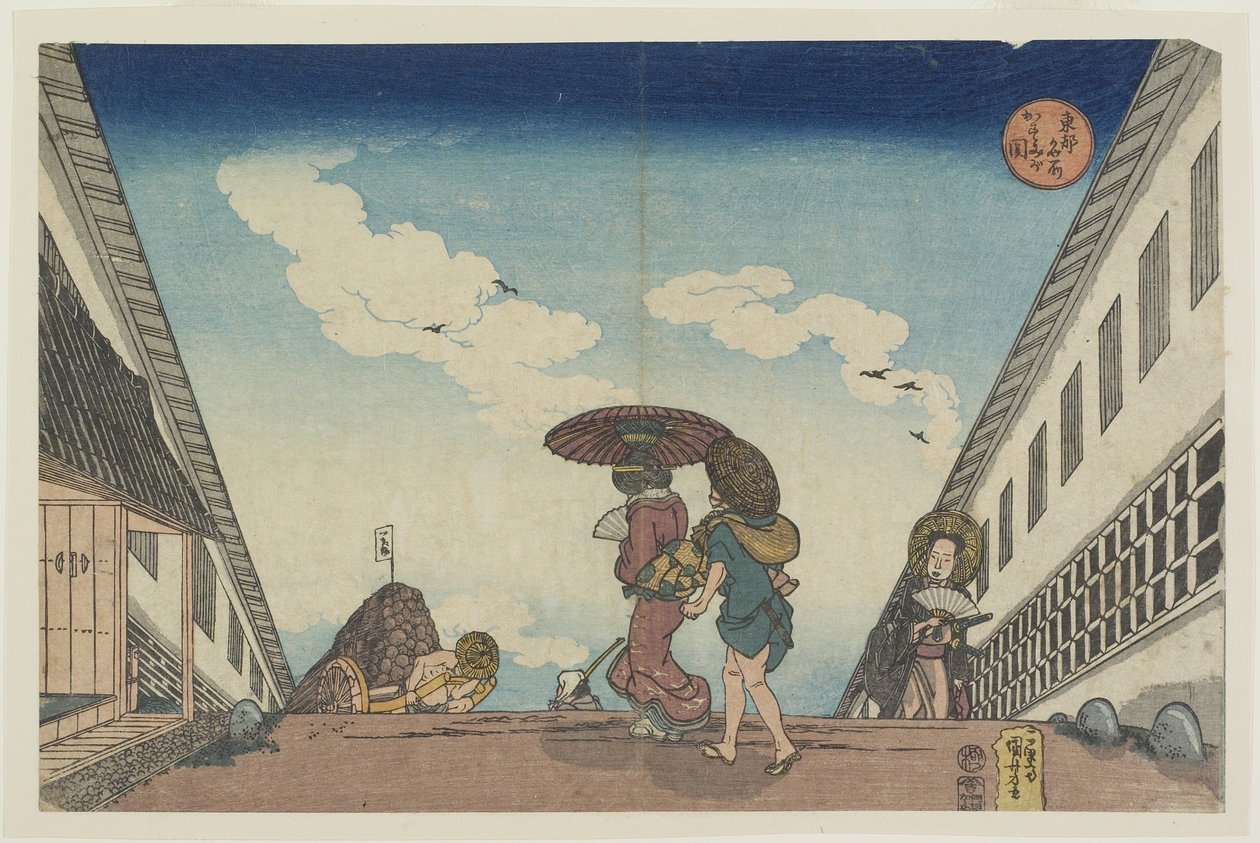 Kasumigaseki, 1830-1837 door Utagawa Kuniyoshi