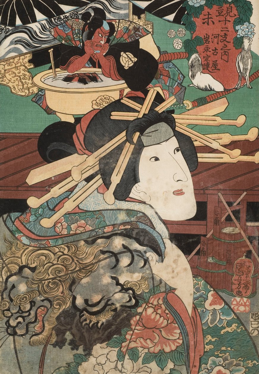 Houtsnede door Utagawa Kuniyoshi