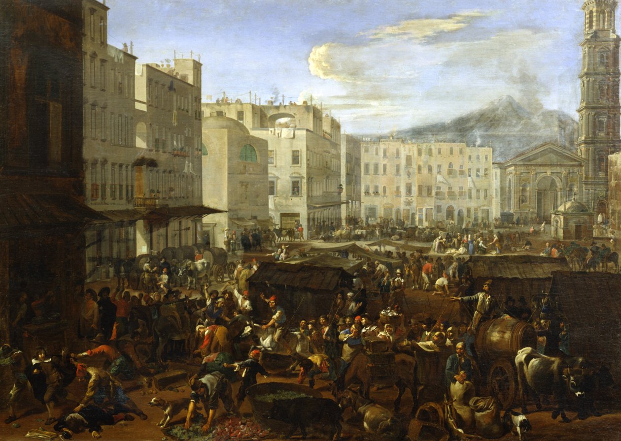 De opstand van Masaniello door V. and Cerquozzi, M. Codazzi