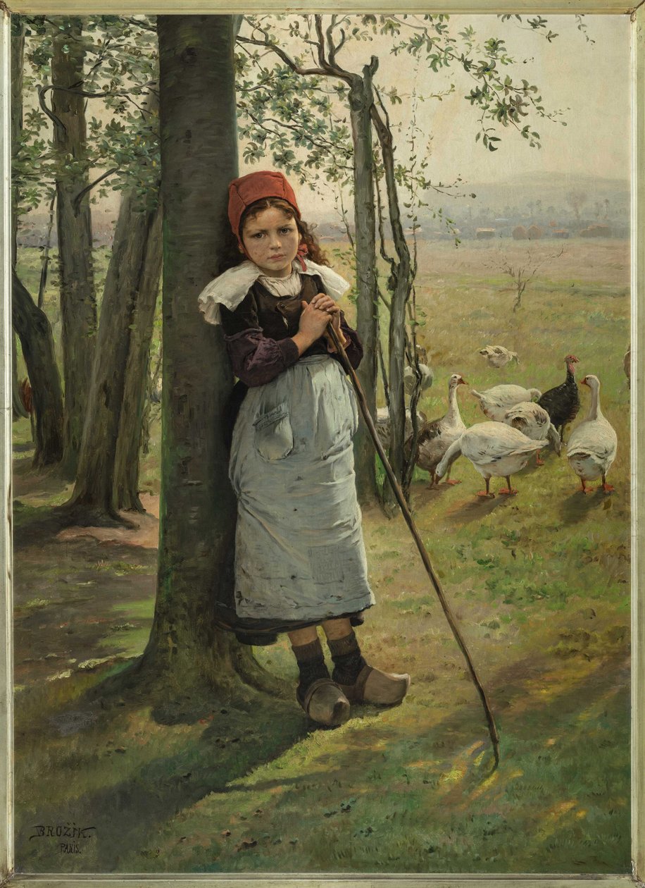 Het ganzenmeisje, ca. 1885 door Vaclav Brozik