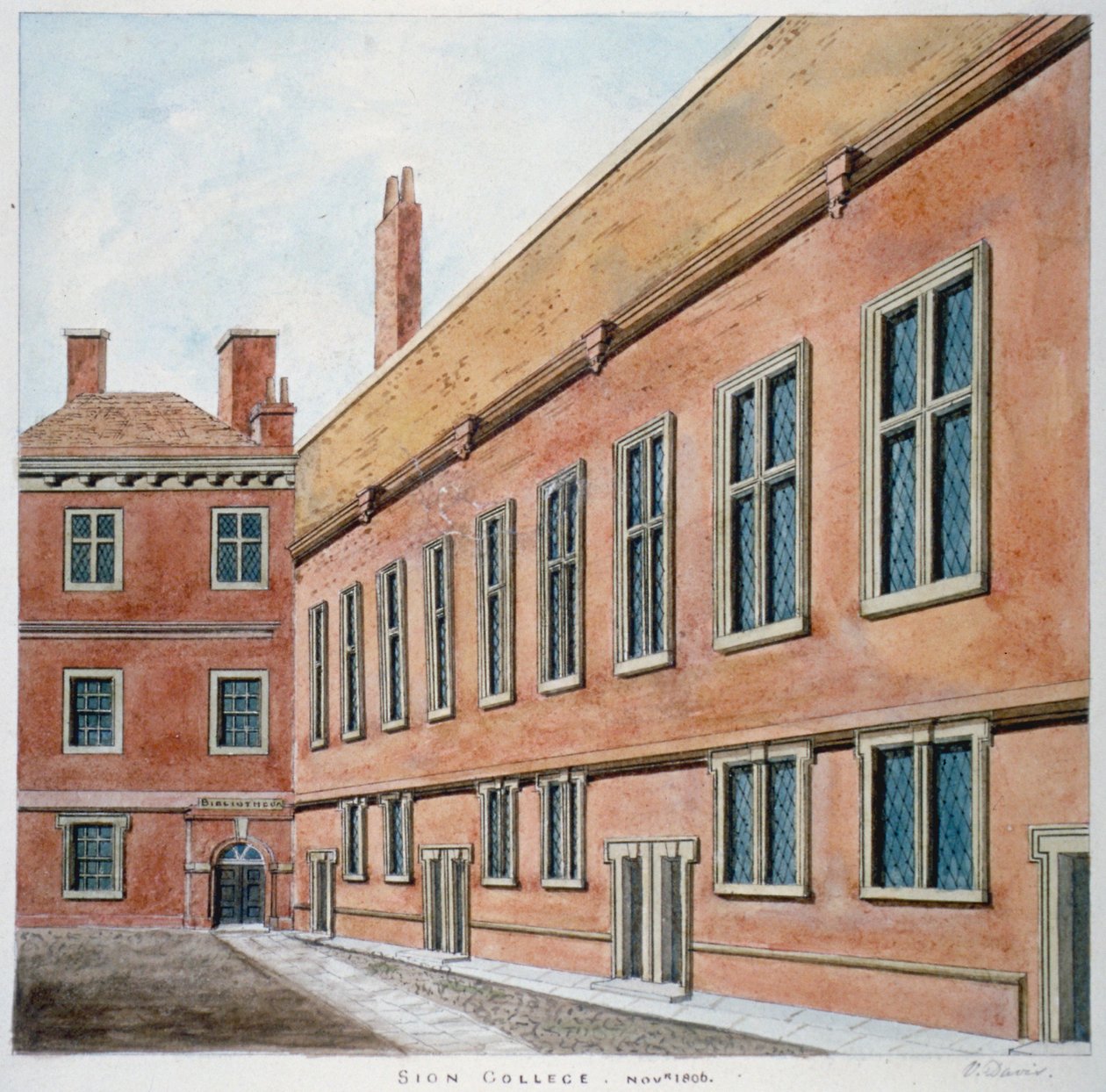 Sion College, City of London, 1806 door Valentine Davis