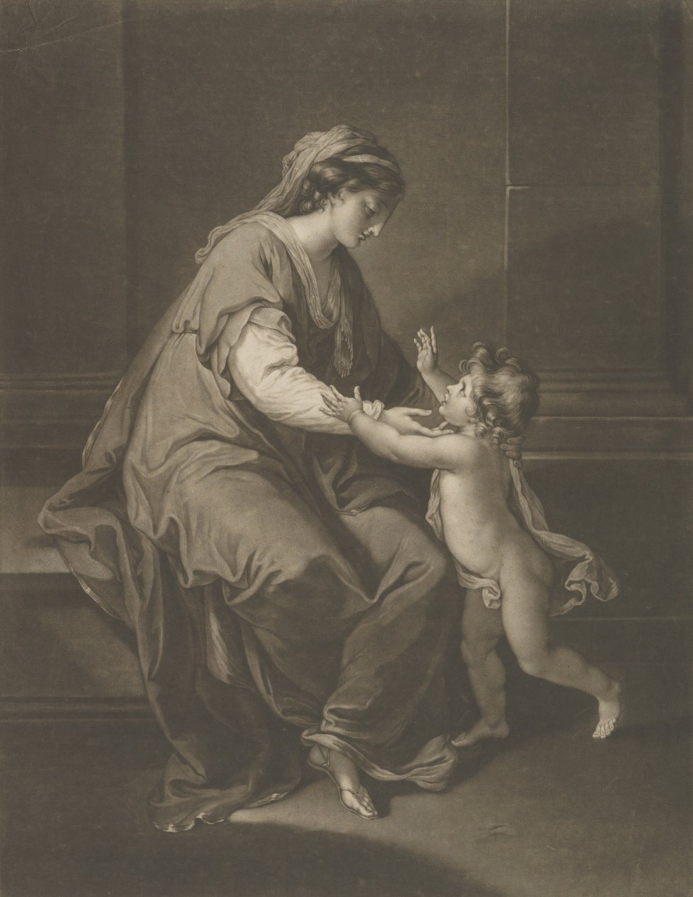 Madonna en Kind, 3 december 1774 door Valentine Green