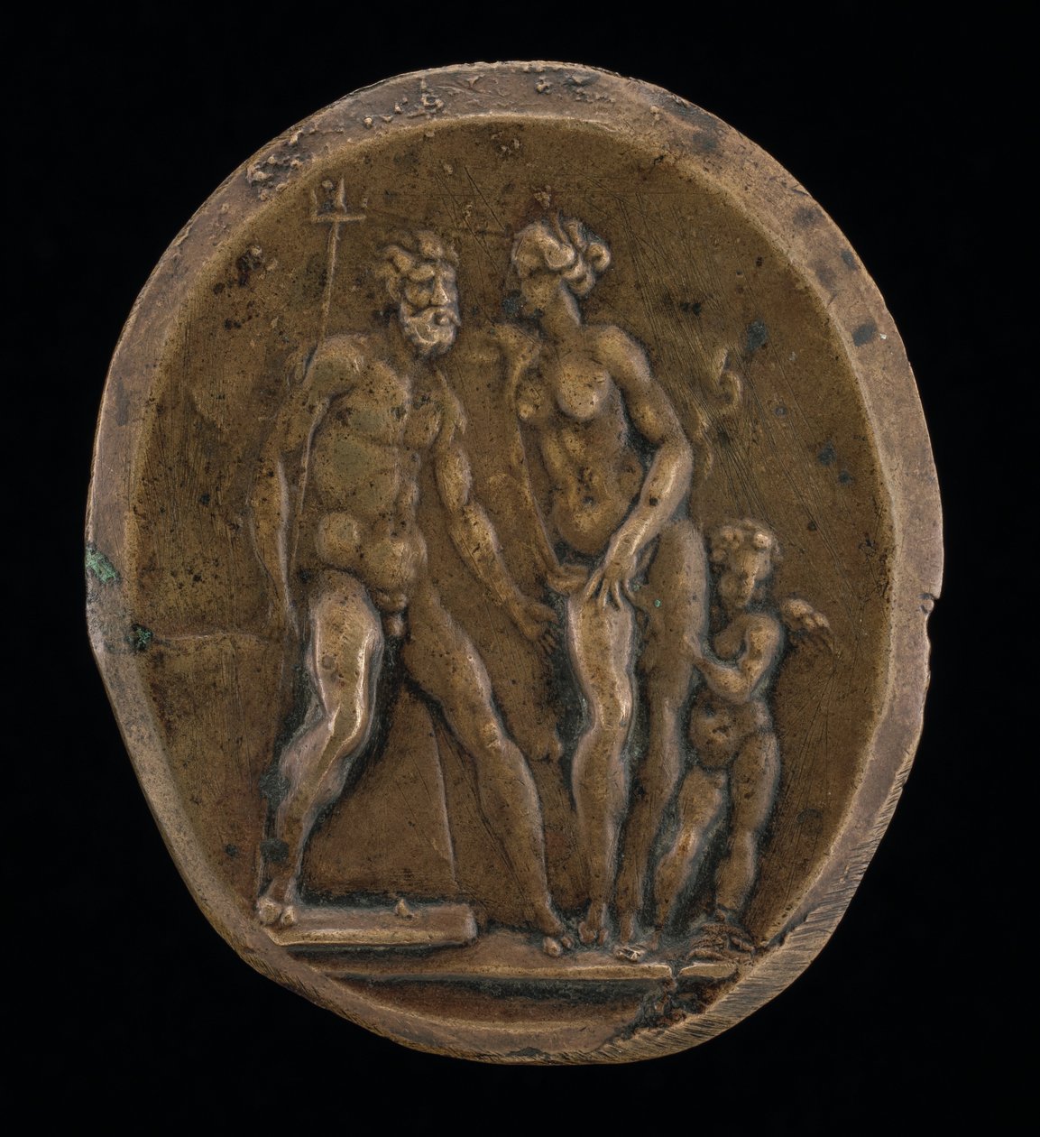 Neptunus, Amphitrite en Cupido door Valerio Belli