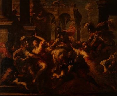 De roof van de Sabijnse maagden door Valerio Castello
