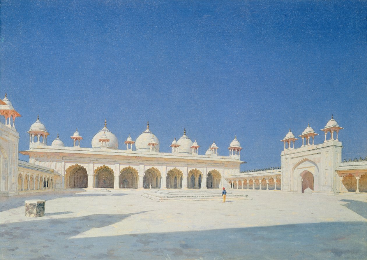 Moti Masjid, Agra, 1874-76 door Vasili Vasilievich Vereshchagin