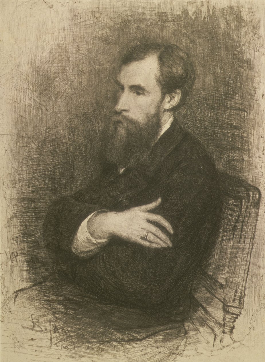 Portret van Pavel Mikhailovich Tretyakov door Vasily Vasilievich Mate
