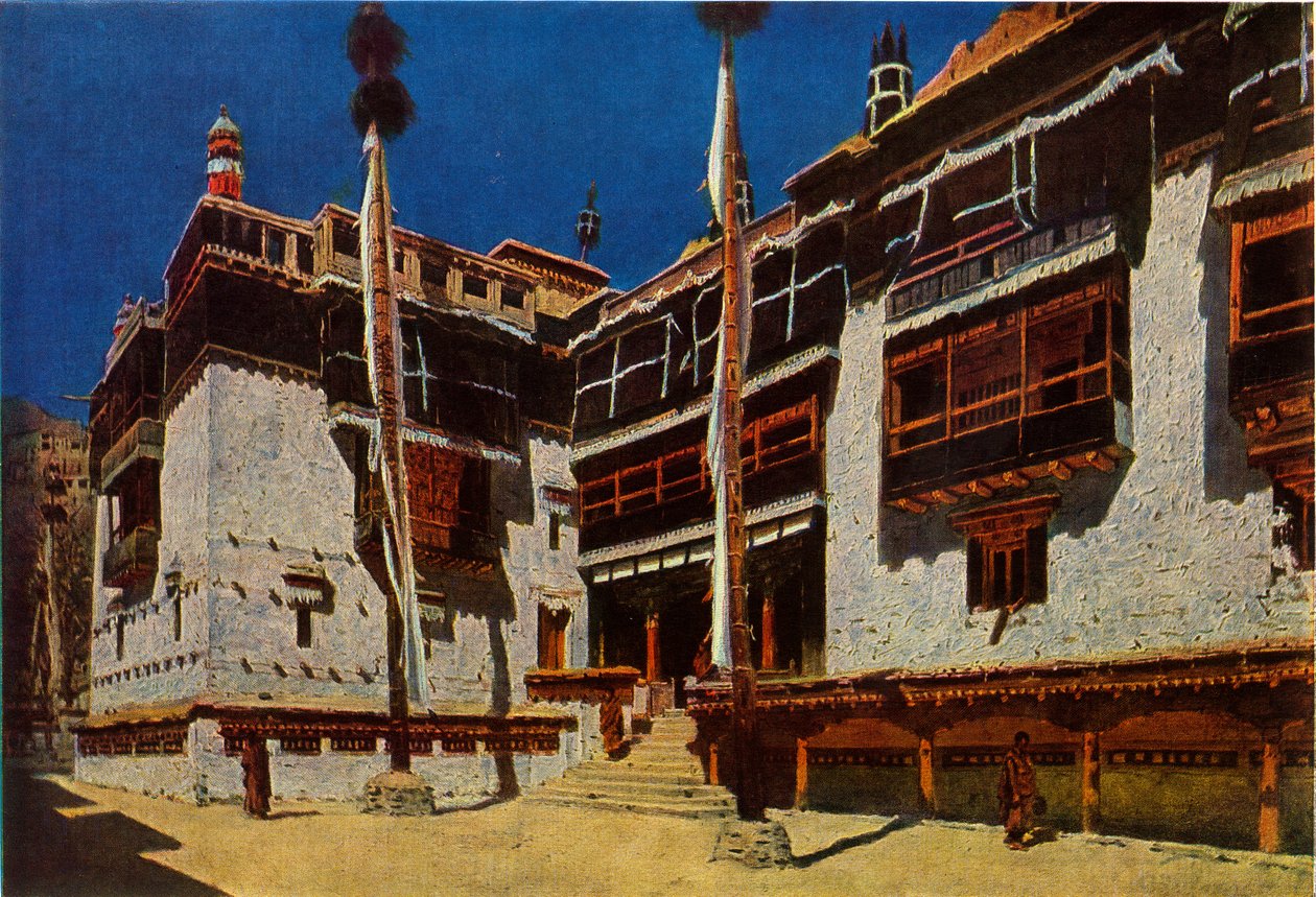 Hemis Klooster in Ladakh, 1875, 1965 door Vasily Vereshchagin