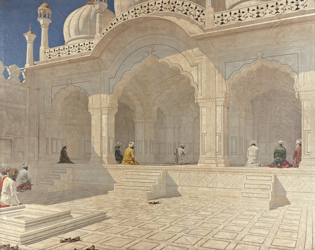 Parelmoskee, Delhi door Vasily Vereshchagin