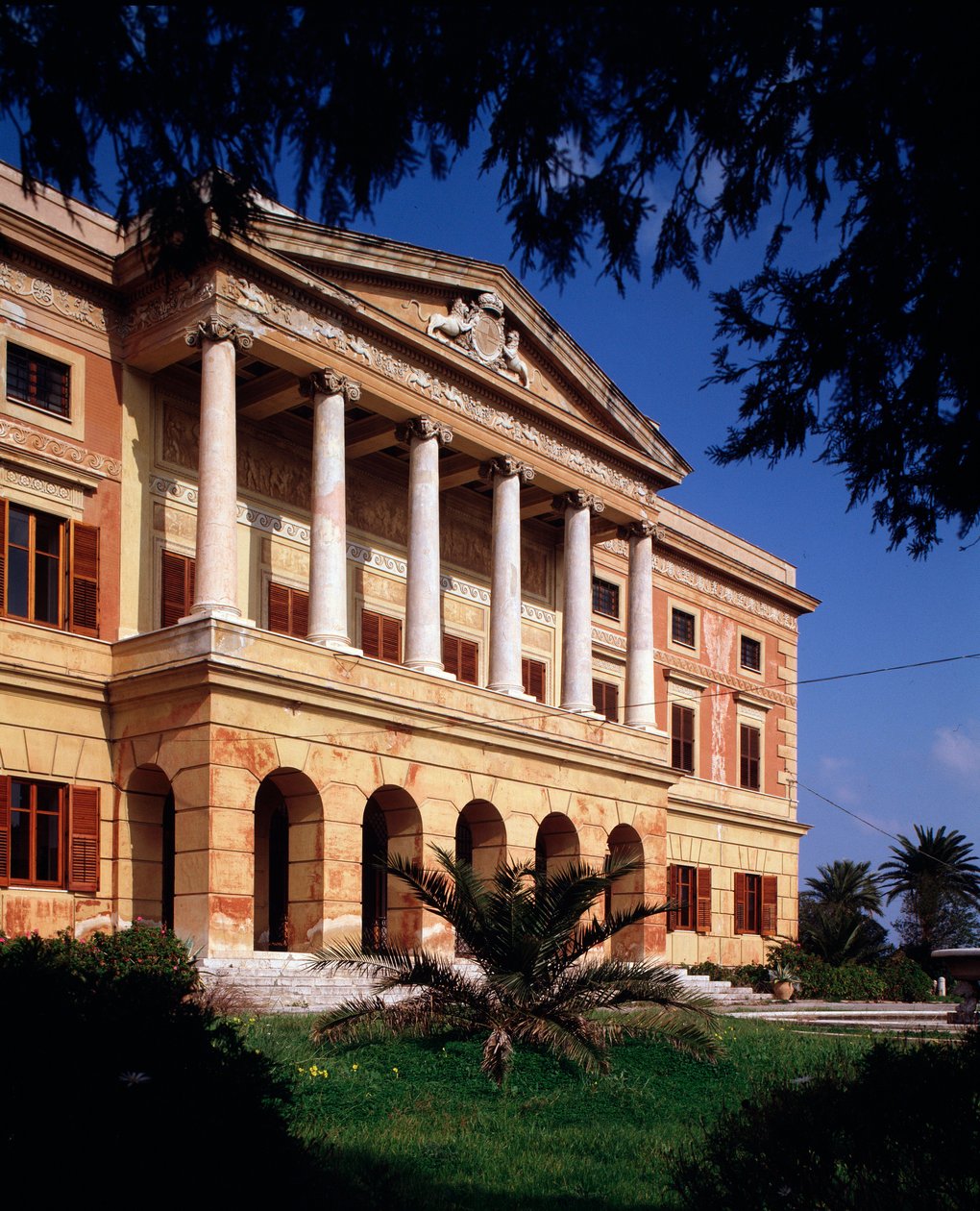 Uitzicht op villa Belmonte, begin 19e eeuw door Venanzio Marvuglia