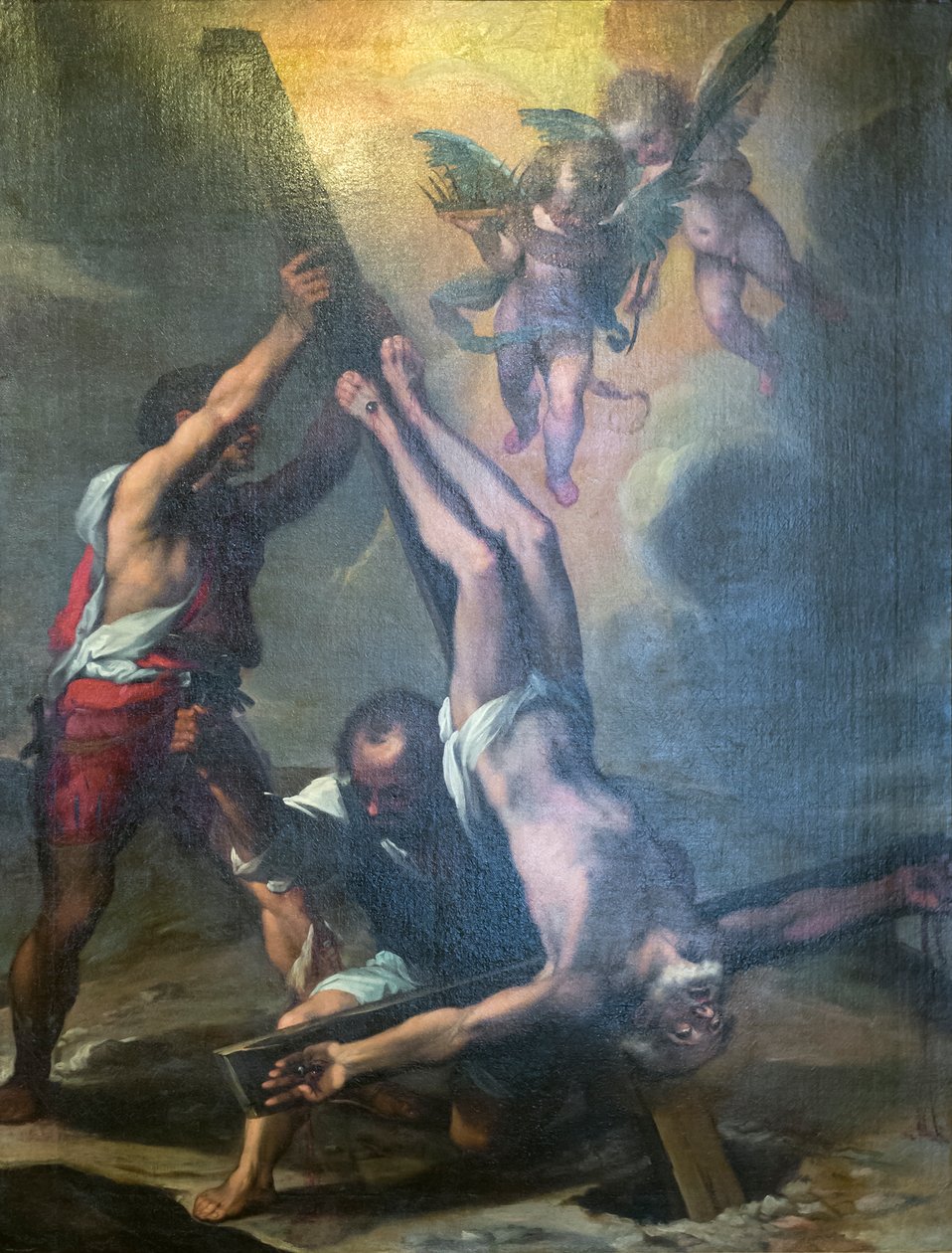 De kruisiging van Sint Pieter door Ventura di Arcangelo Salimbeni