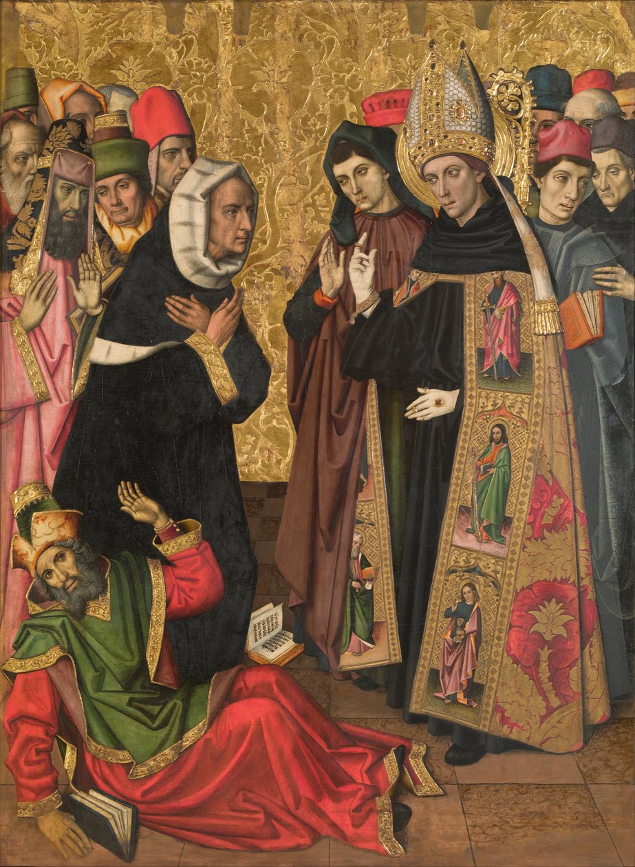 Sint Augustinus in discussie met de ketters door Vergós Family