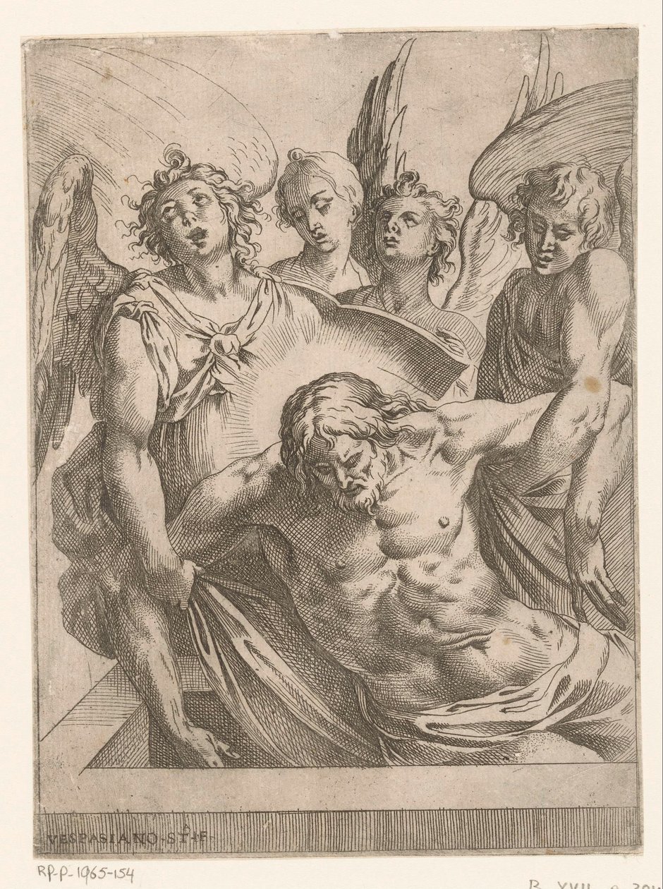 Engelen met het lichaam van Christus door Vespasiano Strada