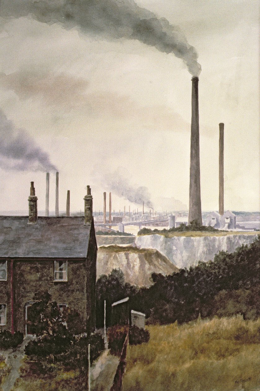 Noord Kent Landschap - Nr. Northfleet, Gravesend door Vic Trevett