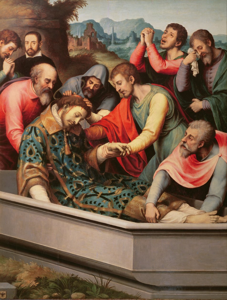 De begrafenis van St. Esteban door Vicente Juan Macip