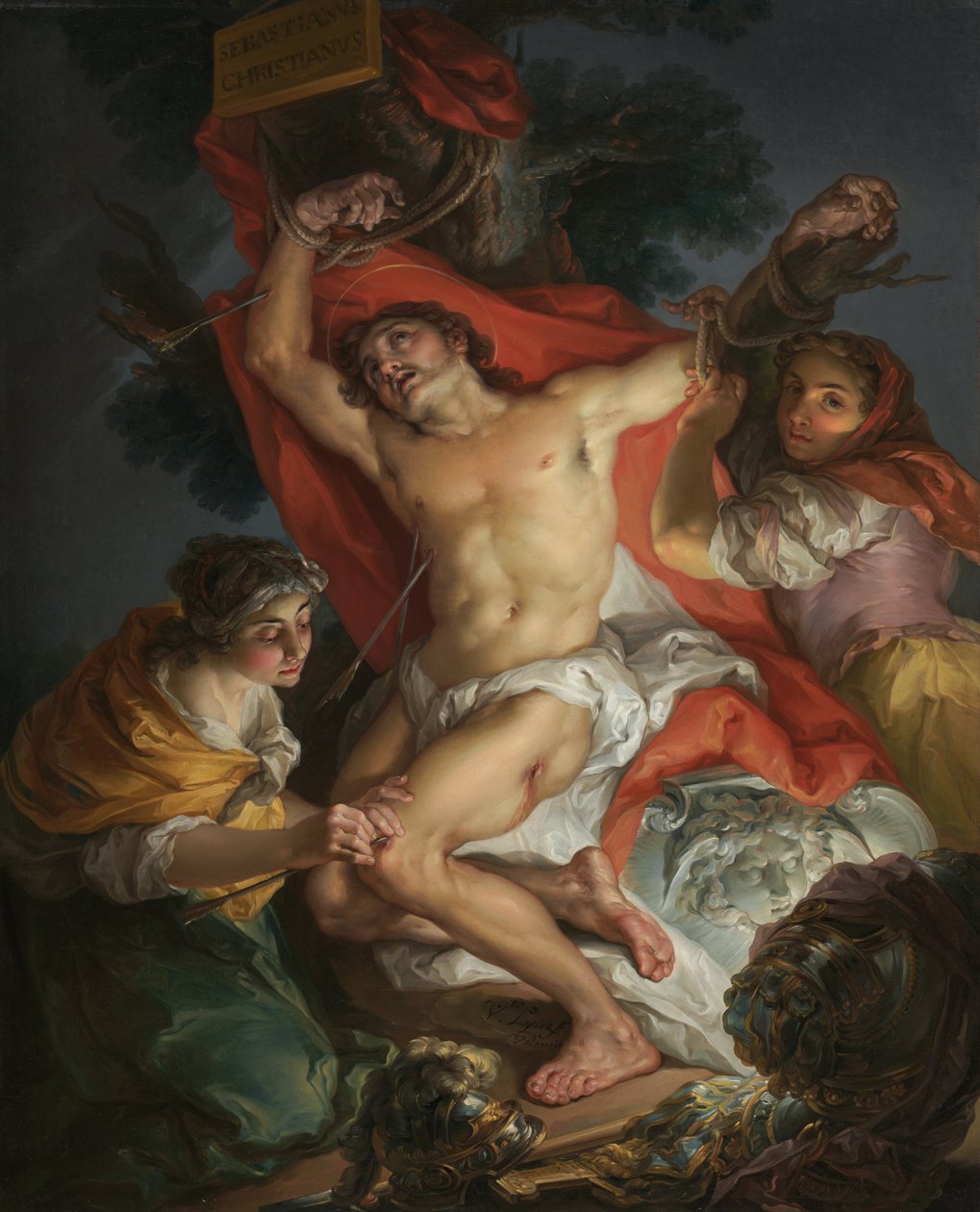 Sint Sebastiaan Verzorgd door Sint Irene door Vicente Lopez y Portana
