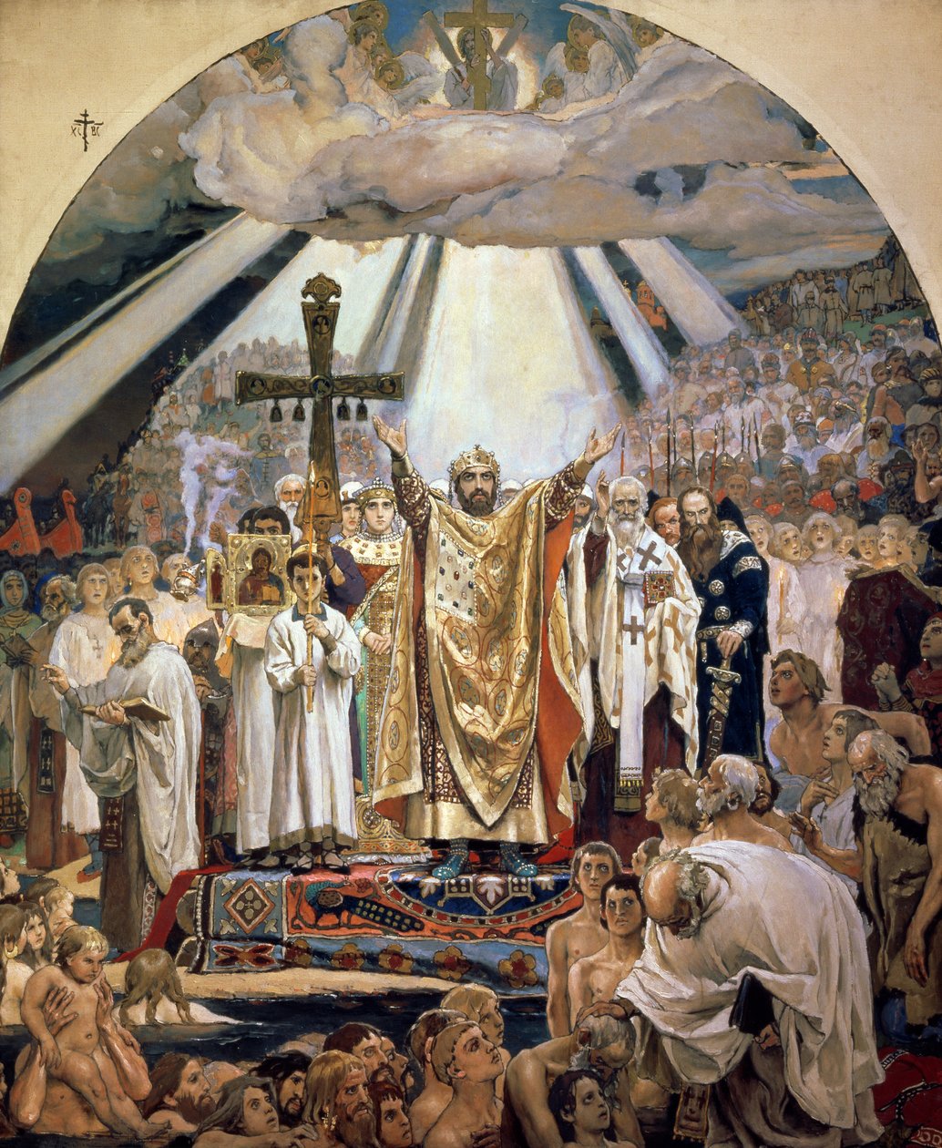 Doop van Rus, 1885-96 door Victor Mikhailovich Vasnetsov