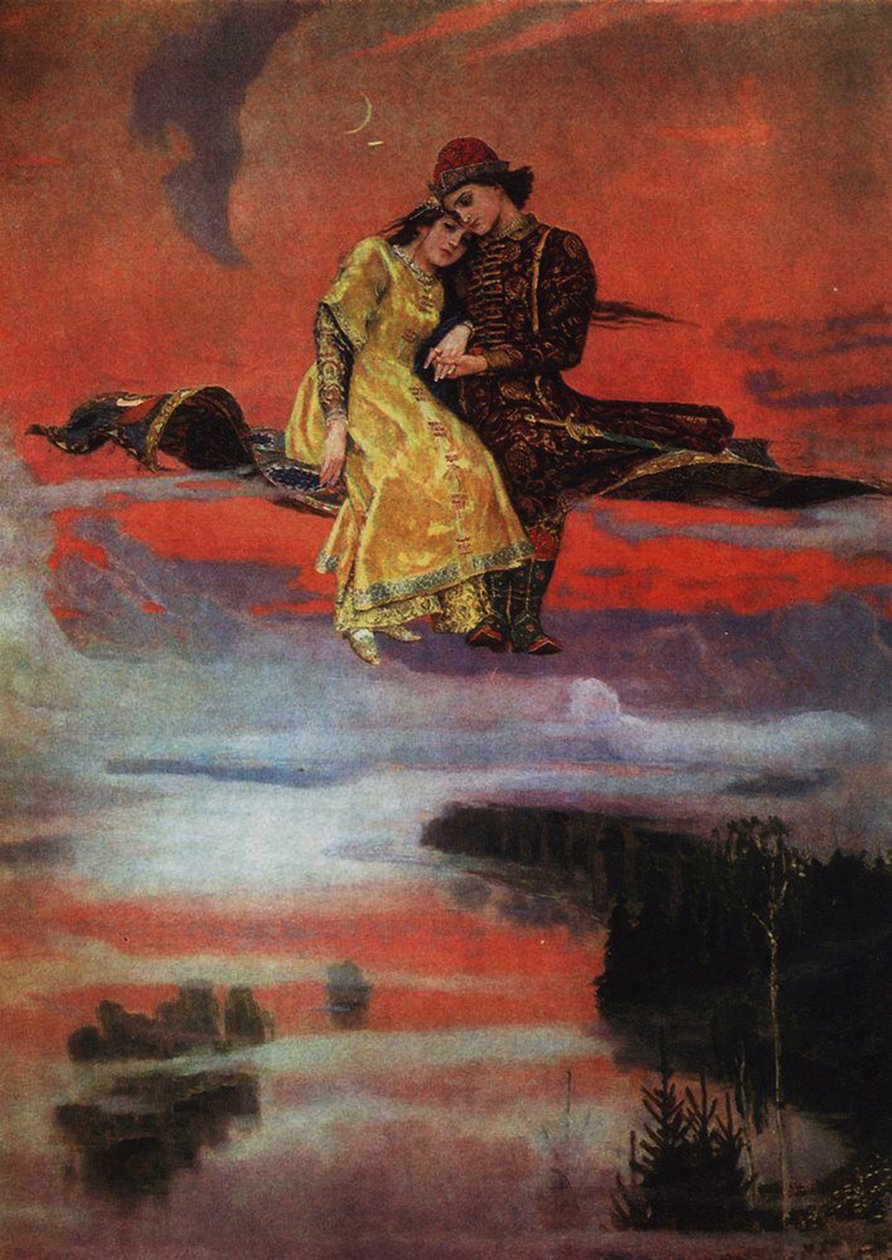 Vliegend Tapijt, 1919-20 door Victor Mikhailovich Vasnetsov