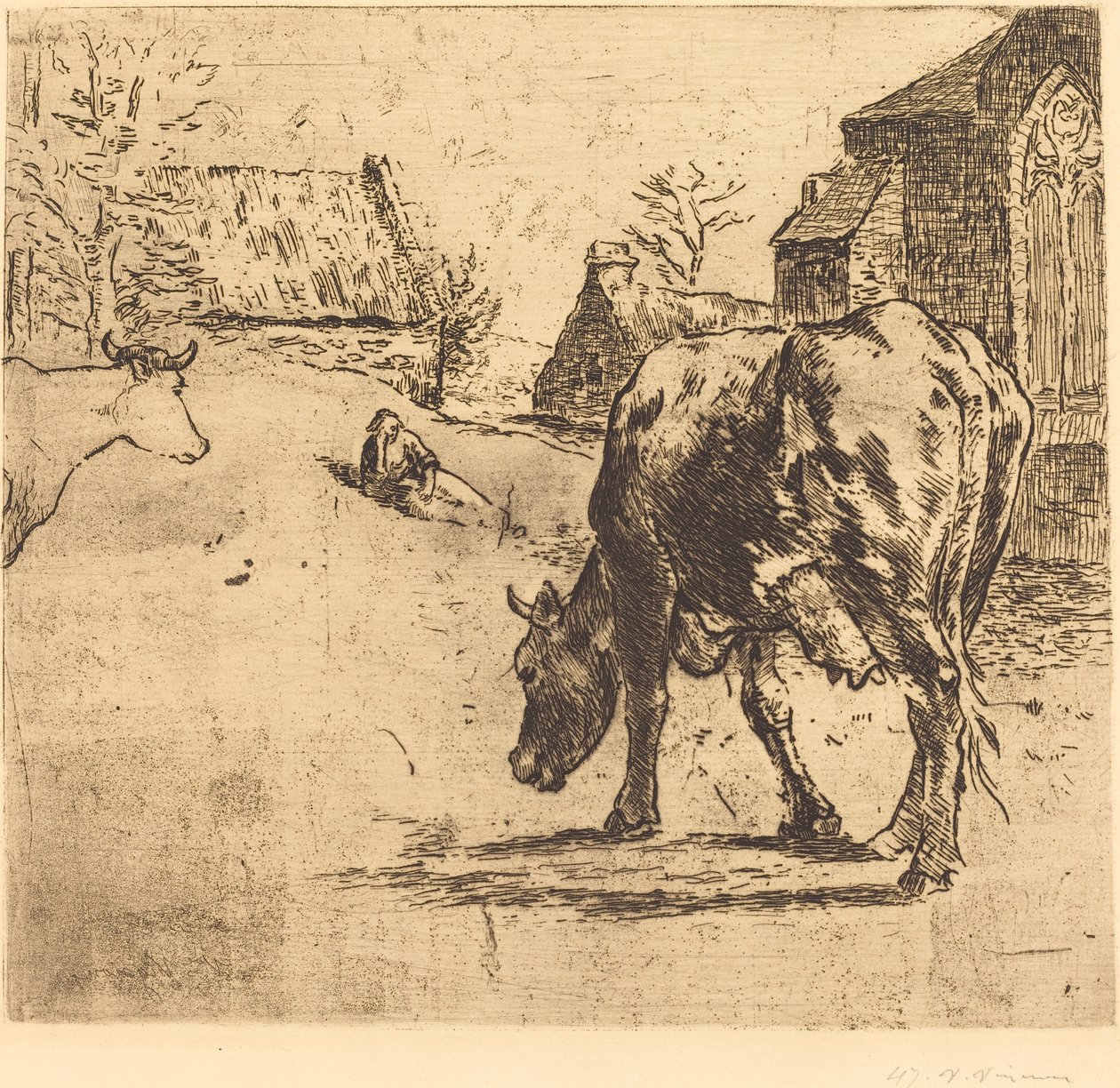 De koe door Victor Alfred Paul Vignon