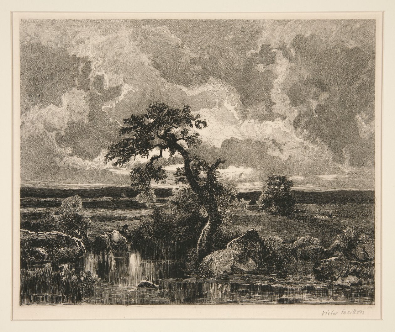 Zonsondergang door Victor Louis Focillon