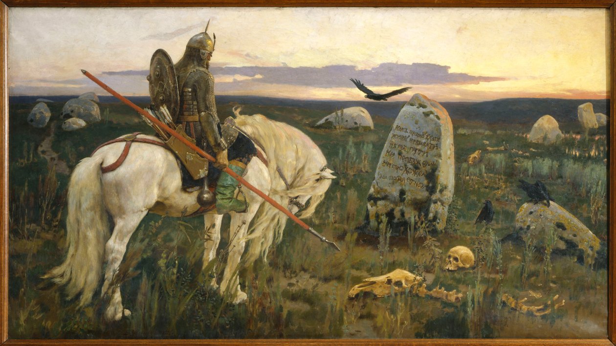 Ridder op het kruispunt door Viktor Mikhaylovich Vasnetsov