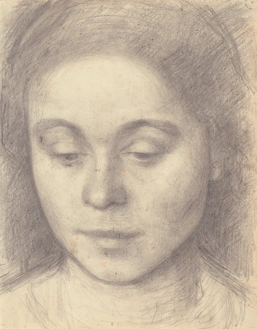 Portret van Ida, de vrouw van de kunstenaar door Vilhelm Hammershøi