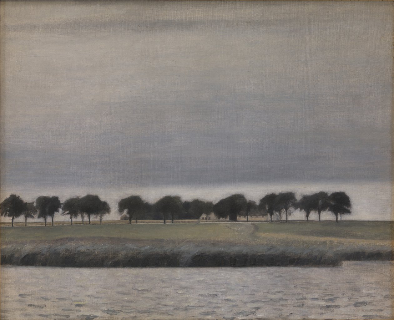 Voorstudie voor Solregn. Gentofte Sø, 1903 door Vilhelm Hammershøi