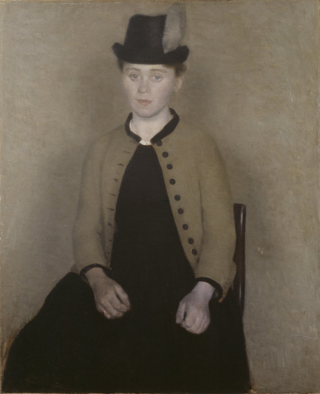 Ida Ilsted, later de Vrouw van de Kunstenaar door Vilhelm Hammershøi