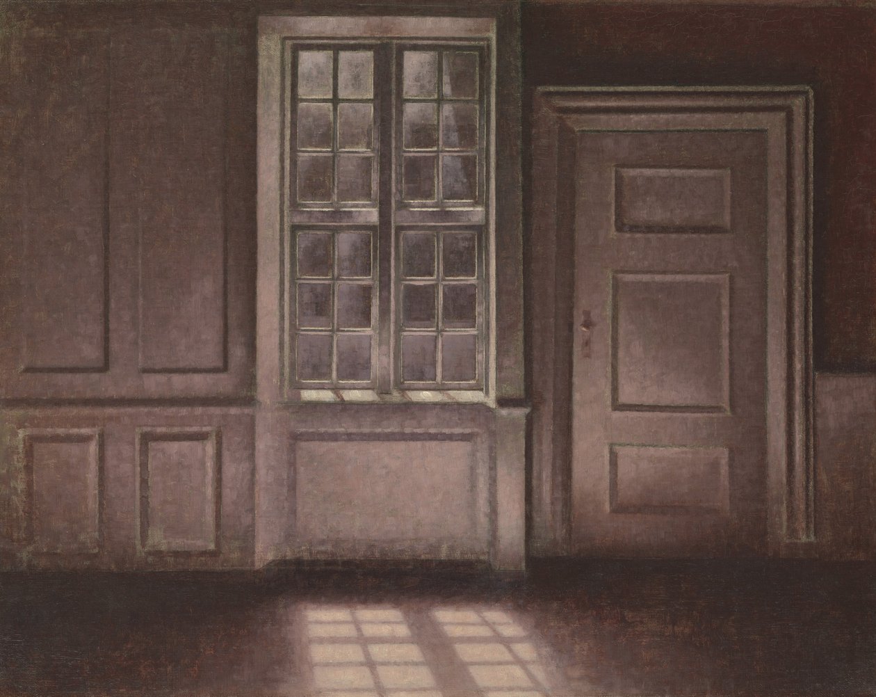 Maanlicht, Strandgade 30, 1900-1906 door Vilhelm Hammershøi