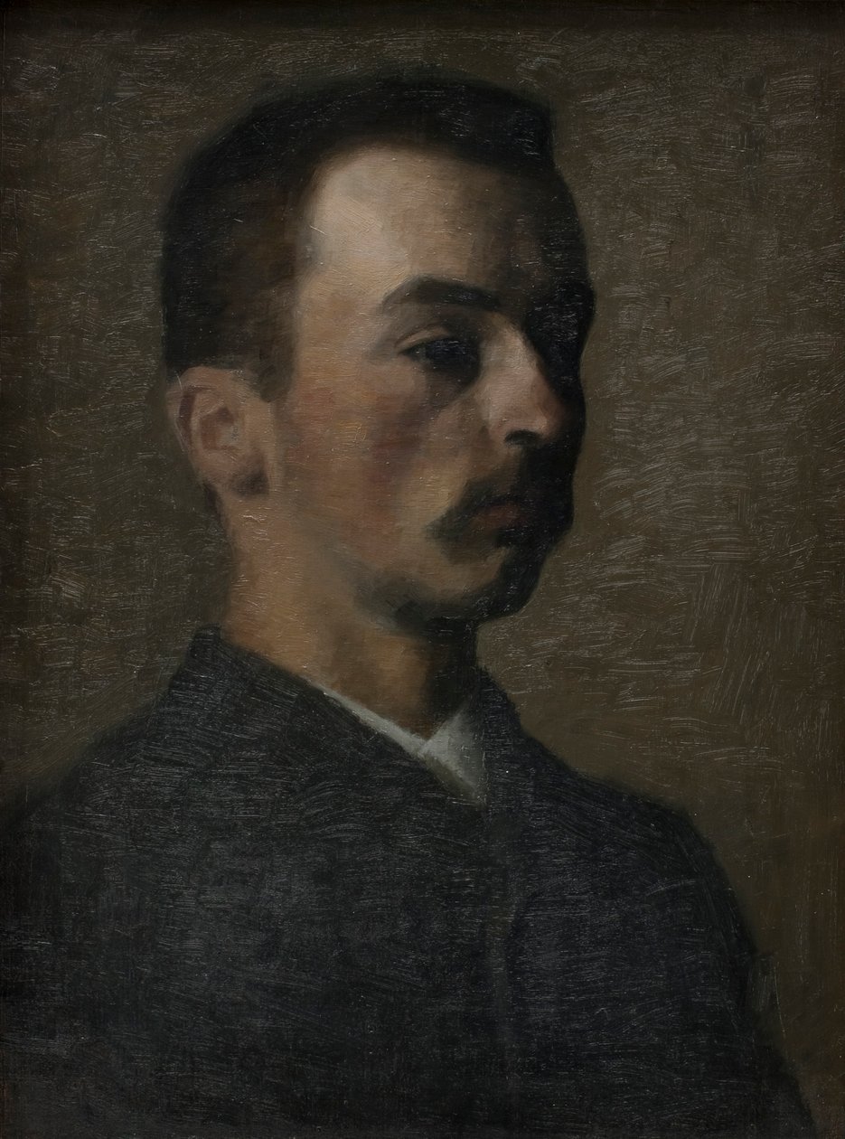 Zelfportret, 1890 door Vilhelm Hammershøi