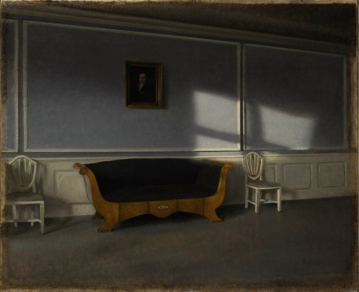 Zonneschijn in de woonkamer III, 1905 door Vilhelm Hammershøi