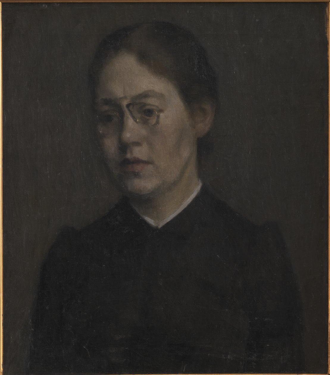 De schilder Elisabeth Wandel door Vilhelm Hammershøi