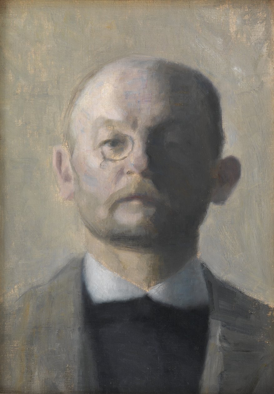 De schilder Kristian Zahrtmann door Vilhelm Hammershøi