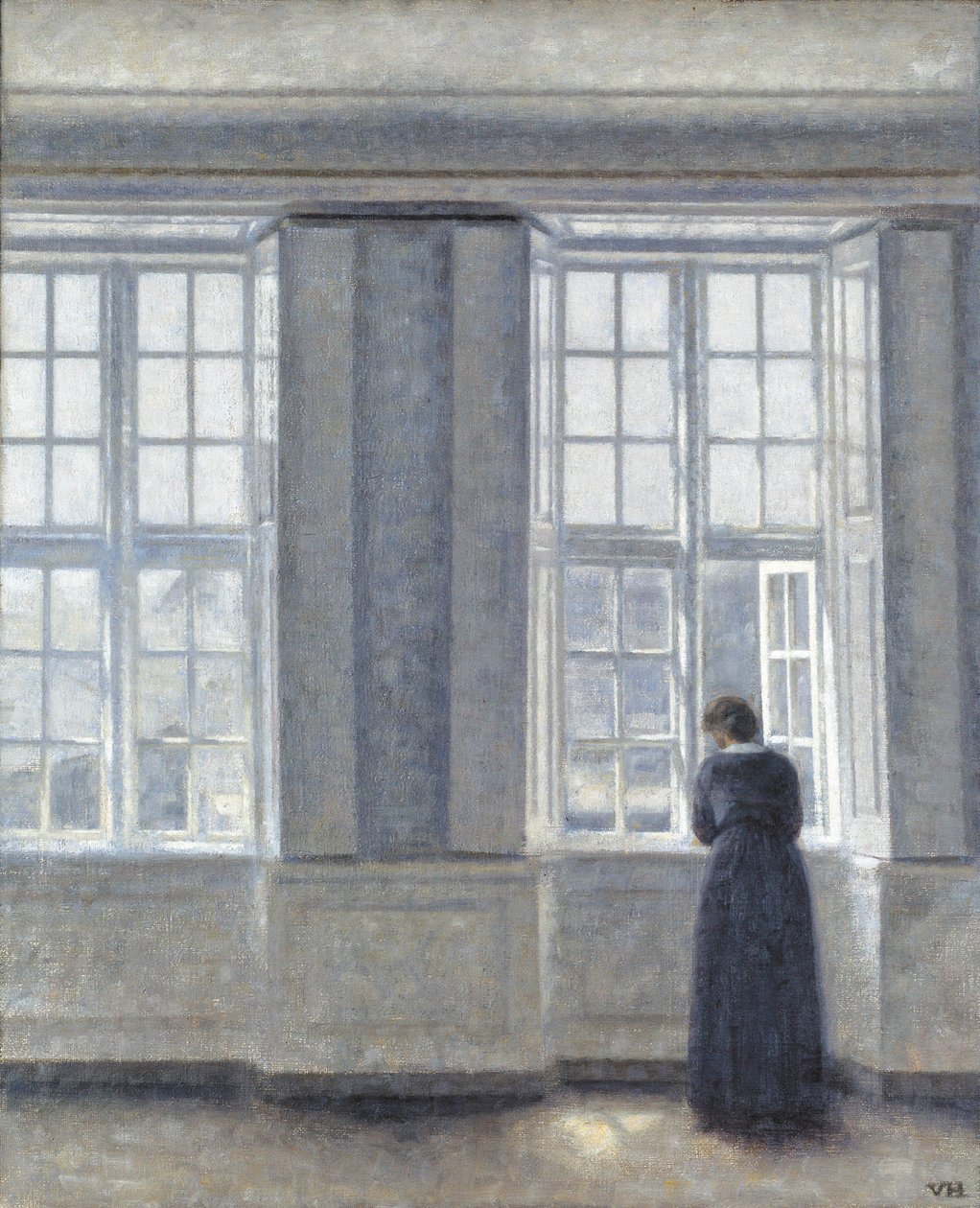 De Hoge Ramen door Vilhelm Hammershøi