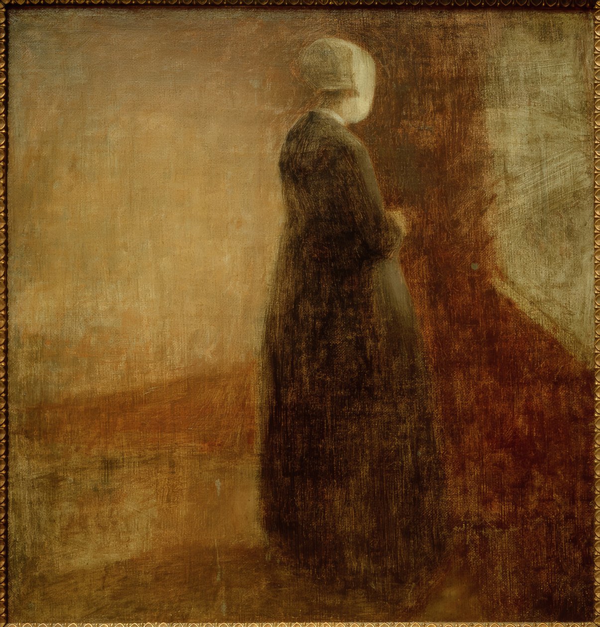 Oude vrouw door Vilhelm Hammershoi