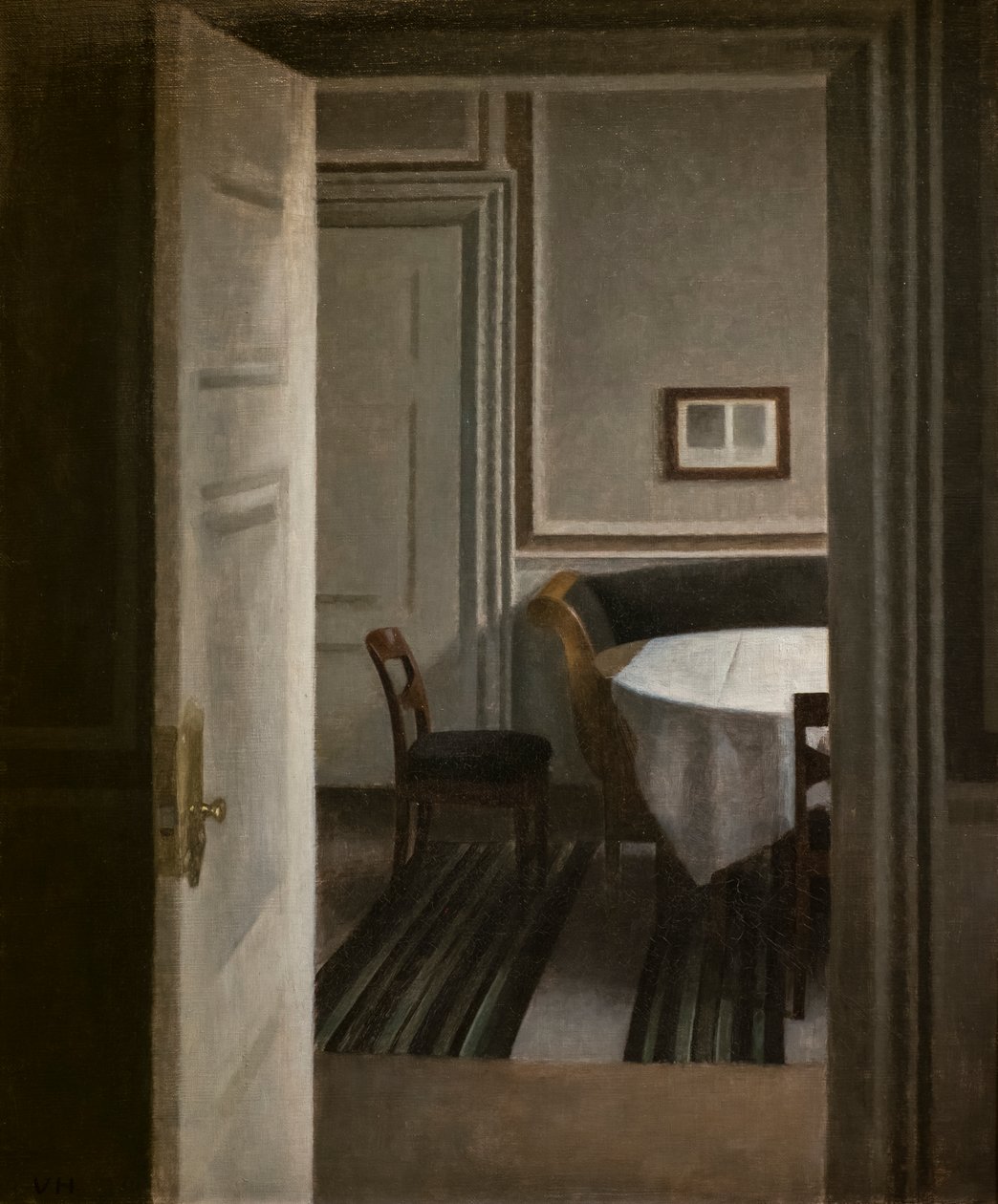 Interieur, Strandgade 30 door Vilhelm Hammershoi