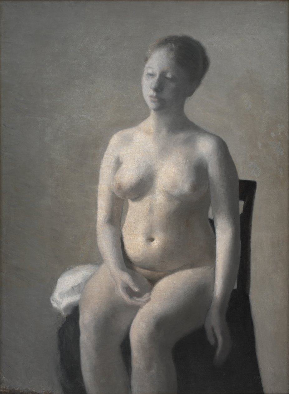 Naakt vrouwelijk model, 1889 door Vilhelm Hammershoi