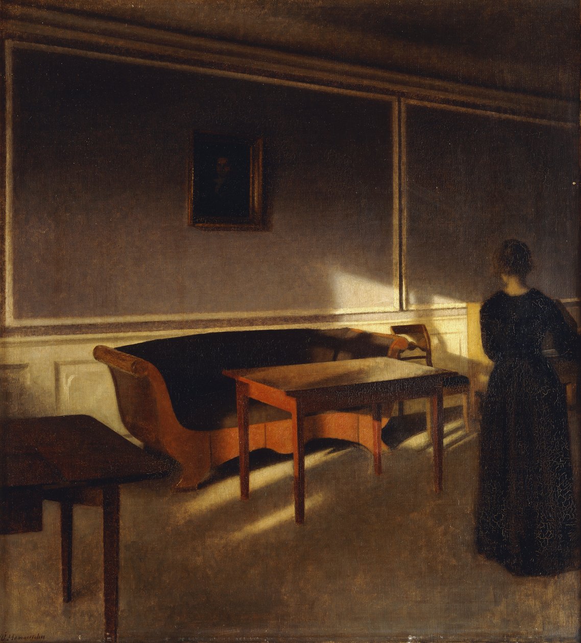 Zonneschijn in de Woonkamer, No.1, 1903 door Vilhelm Hammershoi