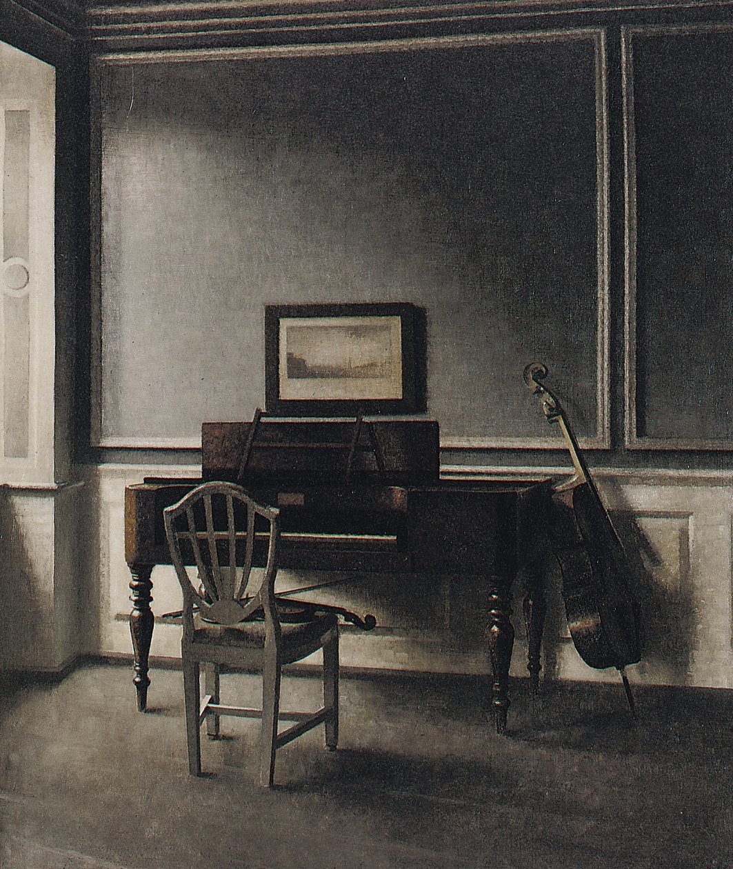 De Oude Piano. Strandgade 30, 1907 door Vilhelm Hammershoi