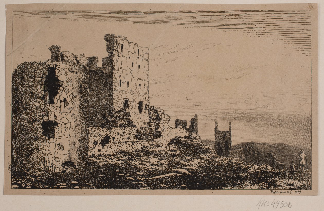 Hammershus op Bornholm door Vilhelm Kyhn