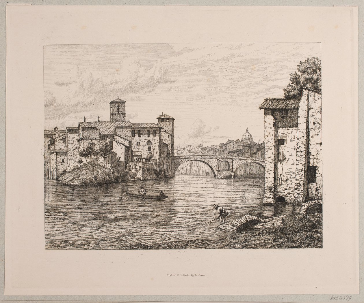 Partij bij Ponte Rotto in Rome door Vilhelm Kyhn