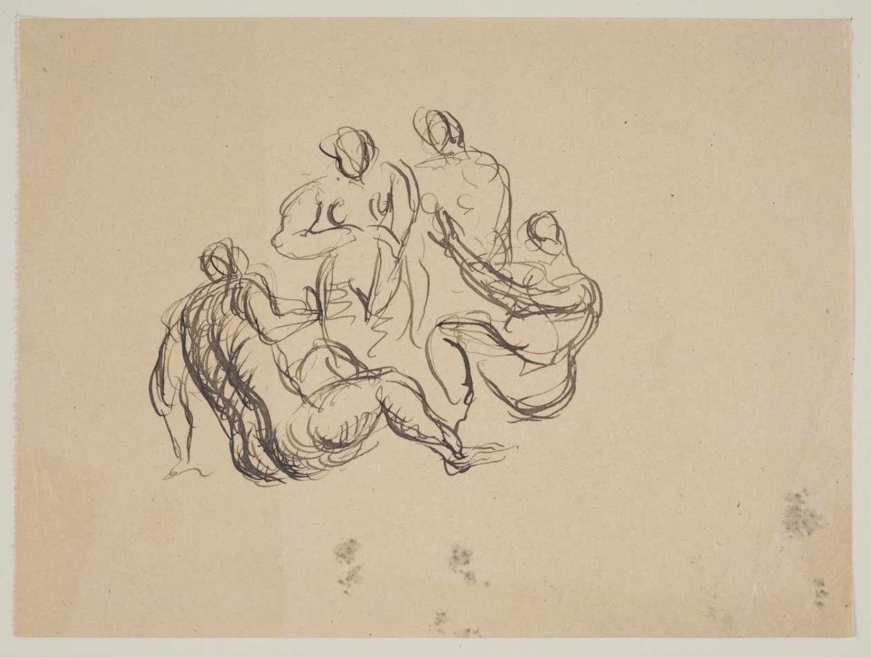 Compositie met vijf naakte vrouwen door Vilhelm Lundstrøm